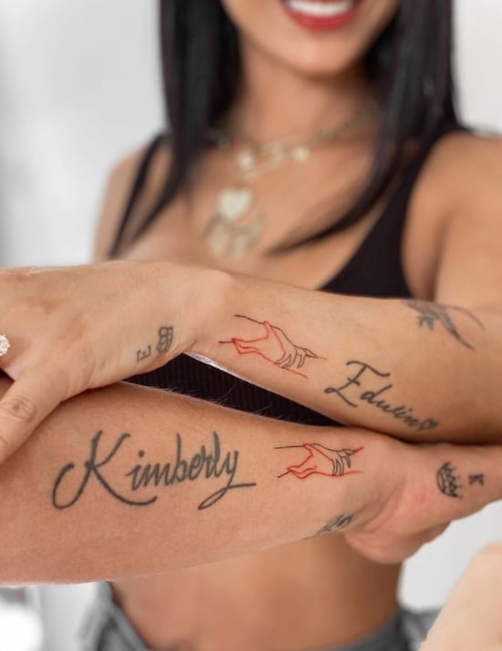 Kimberly Flores y Edwin Luna tatuajes