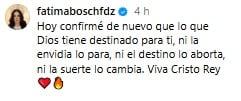 Fátima Bosch se pronuncia tras ganar Miss Universo 2025.