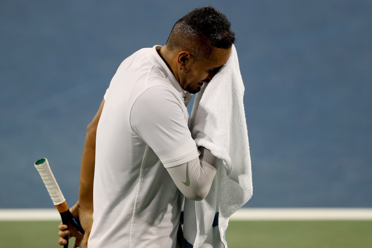 Kyrgios tuvo un partido para el olvido