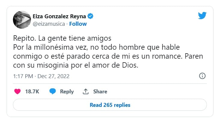 Tuit de Eiza González