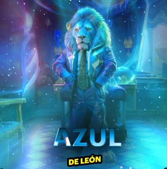 Azul, botarga de Quién es la Máscara 2024.