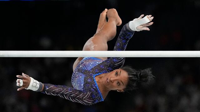 Simone Biles en los Juegos Olímpicos de París 2024.