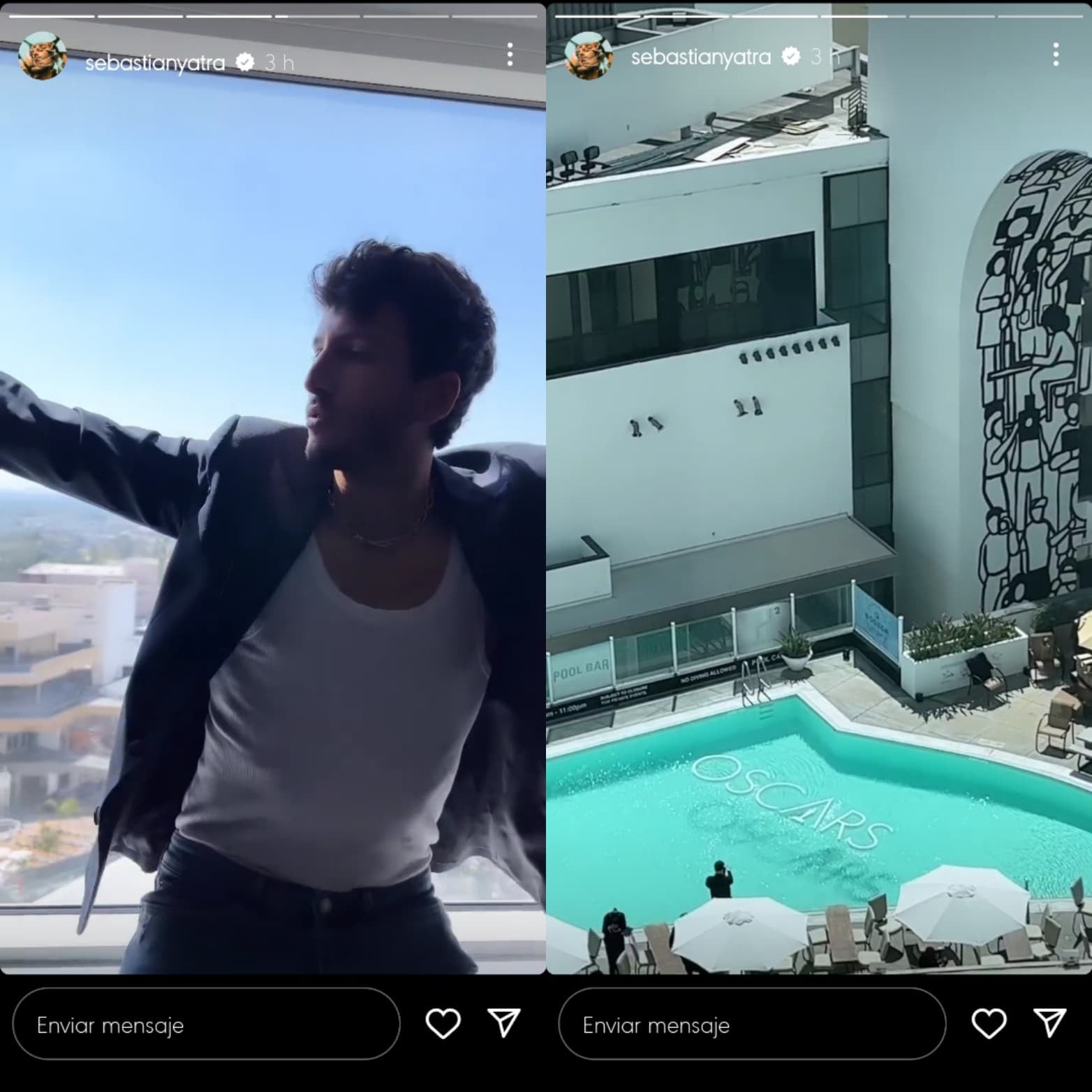 Sebastián Yatra en los Oscar 2022.