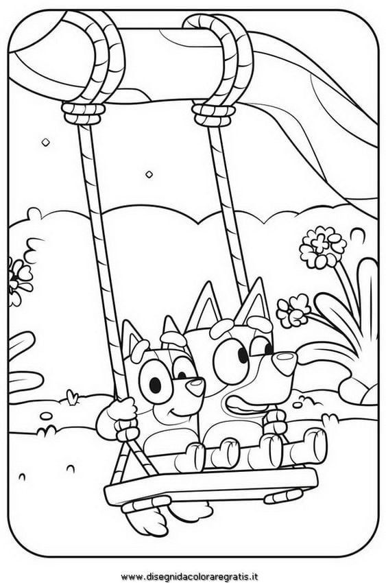 Dibujos de Bluey otoño para colorear