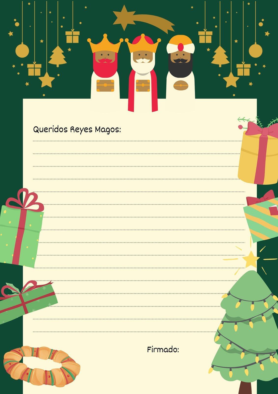 10 plantillas de carta a Los Reyes Magos para imprimir antes del 6 de enero
