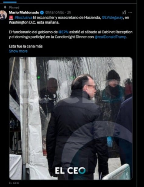 Luis Videgaray reaparece y es visto en exclusivo evento de Donald Trump