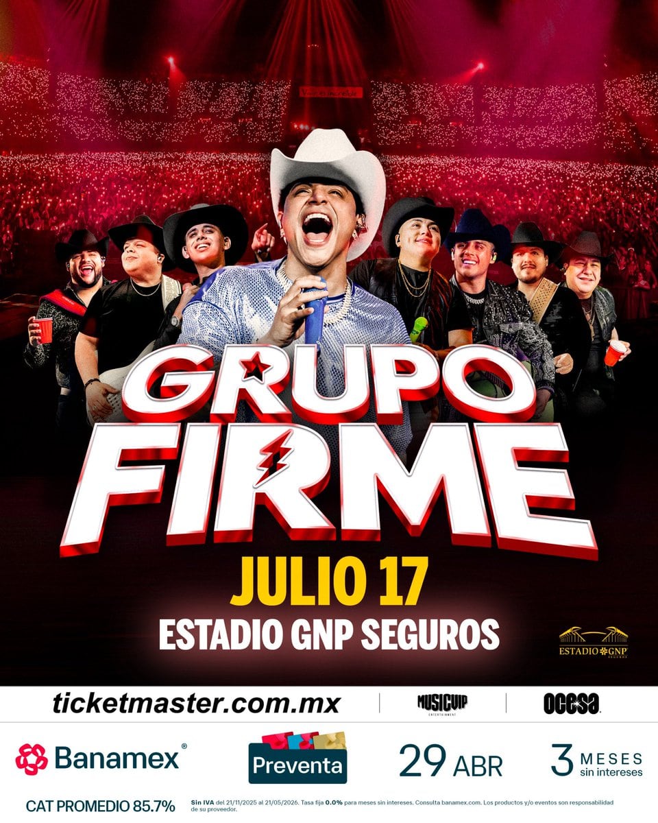 Grupo Firme en CDMX 2026: fecha y boletos para “La Última Peda” en el Estadio GNP