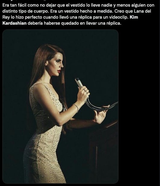 Lana del Rey replicó vestido Marilyn Monroe.