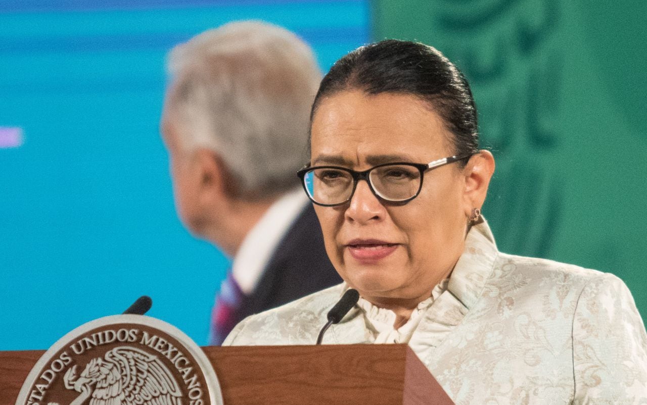 Rosa Icela Rodríguez y AMLO