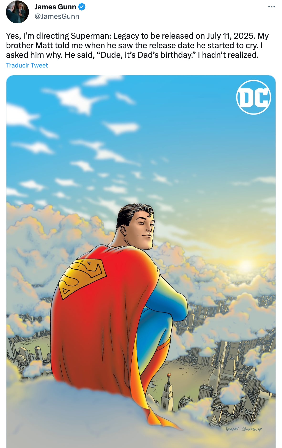 James Gunn sobre su padre y Superman: Legacy