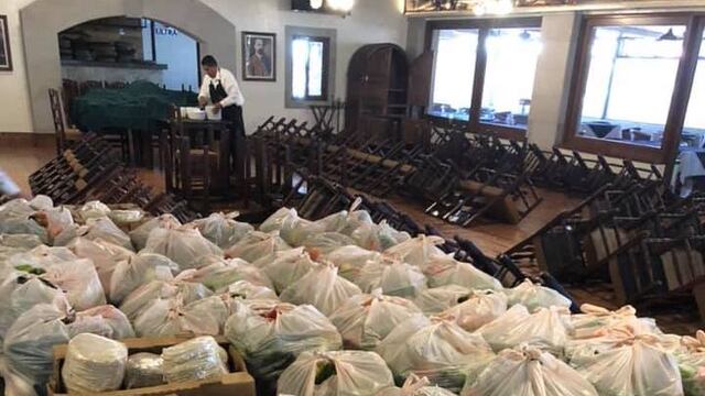 Los dueños del local entregaron alimentos a todos sus trabajadores