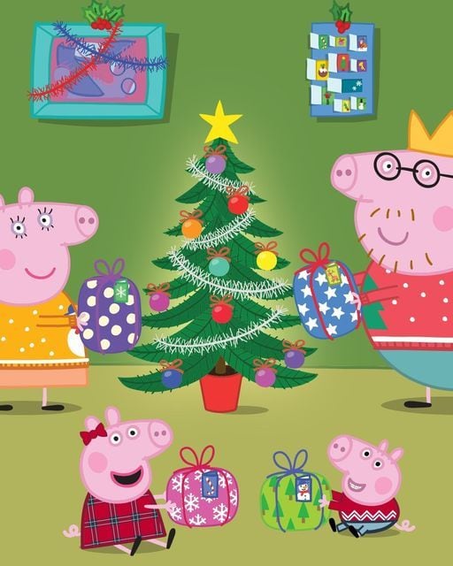 Tarjetas navideñas de Peppa Pig para imprimir y regalar en Navidad