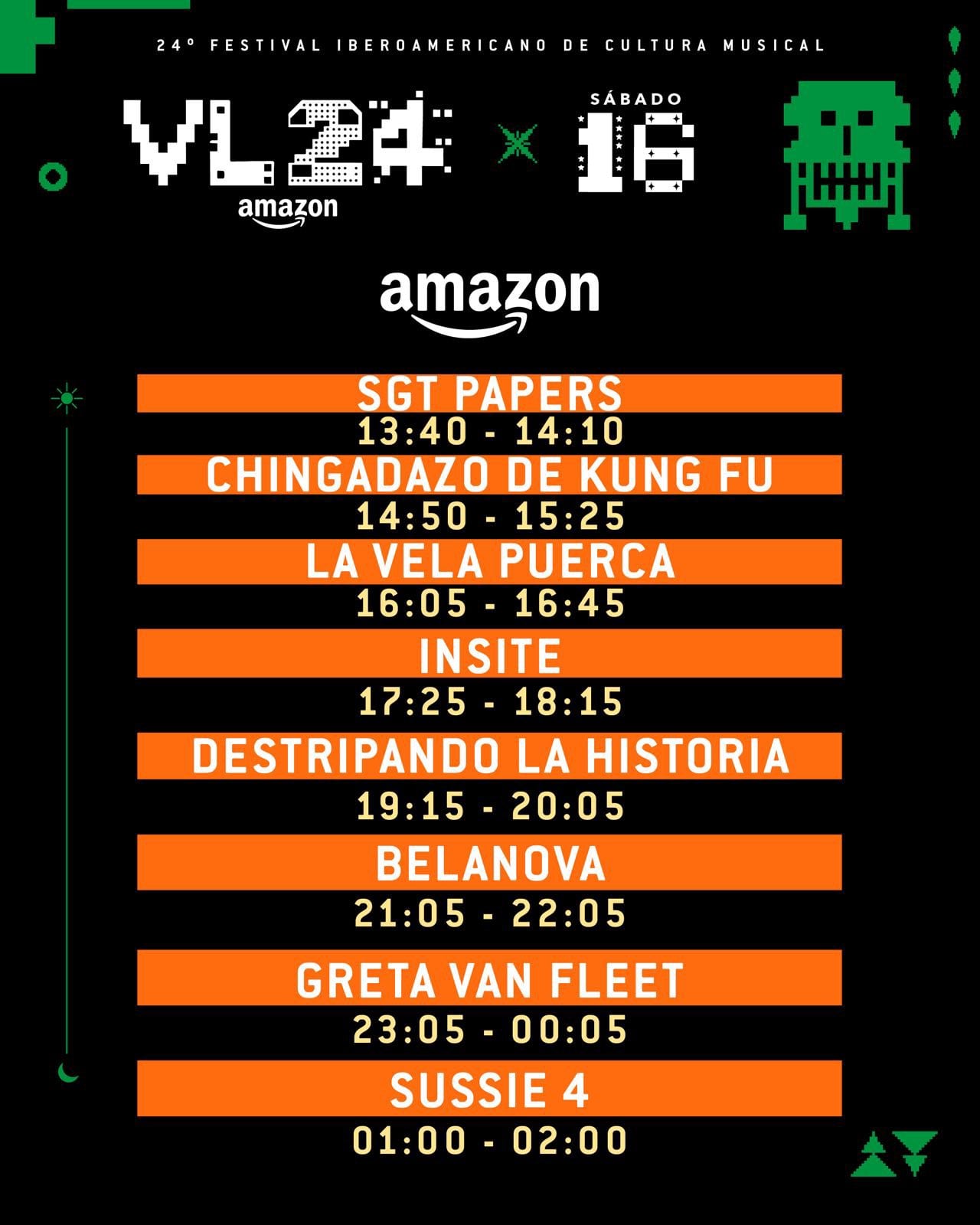 Vive Latino 2024: Artistas y horario para los escenarios Amazon, Telcel, Little Caesars y Carpa Intolerante del 16 y 17 de marzo