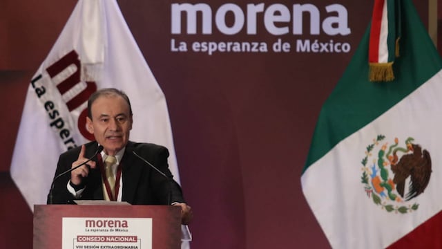 Alfonso Durazo, gobernador de Sonora, durante su participación en la VIII Sesión Extraordinaria del Consejo Nacional de Morena