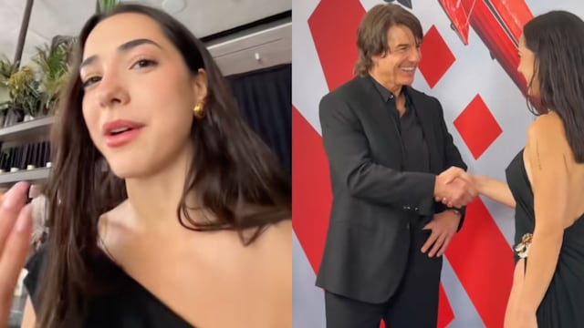 Ángela Mármol con Tom Cruise