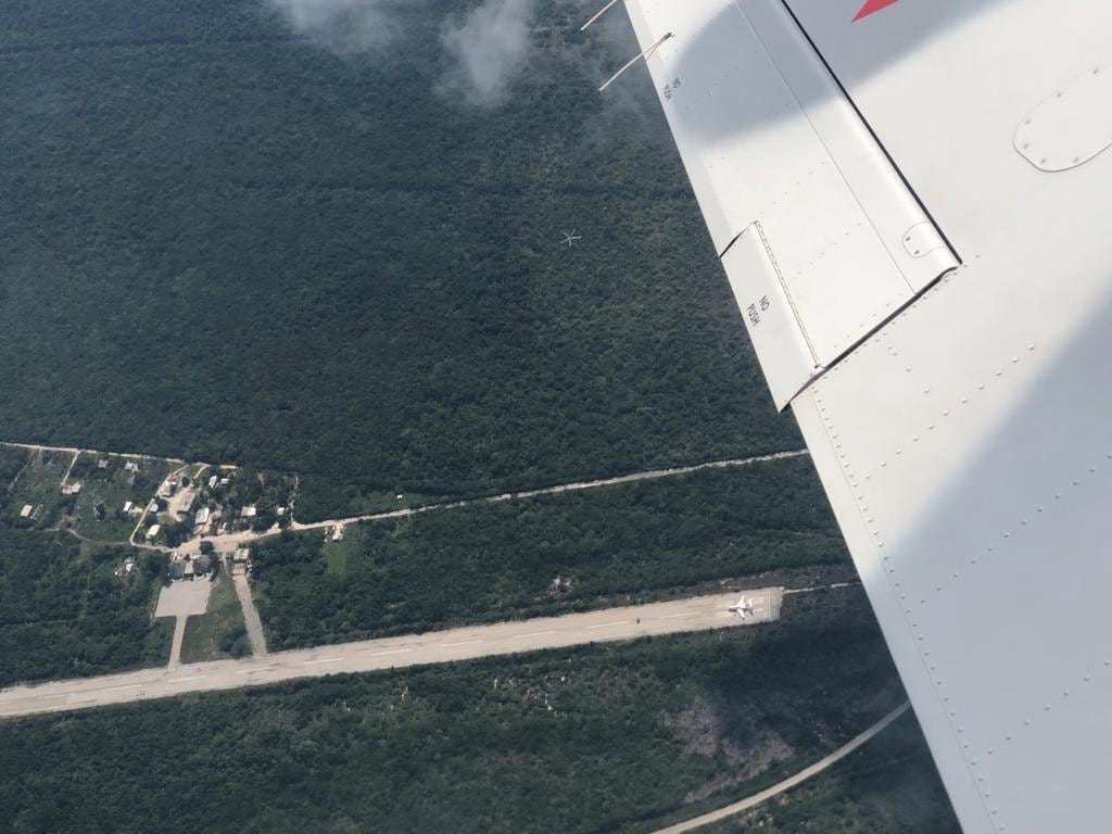 Avioneta detectada en Quintana Roo este 28 de enero de 2020. Transportaba droga