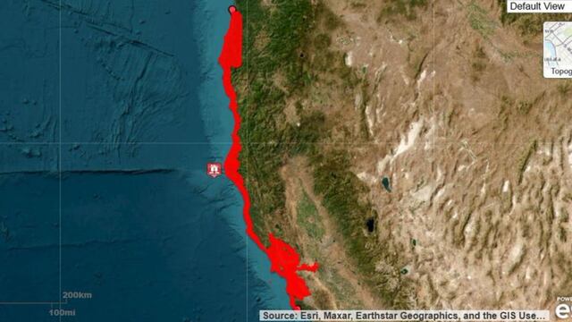 Emiten alerta de tsunami por sismo de en California de magnitud 7.0
