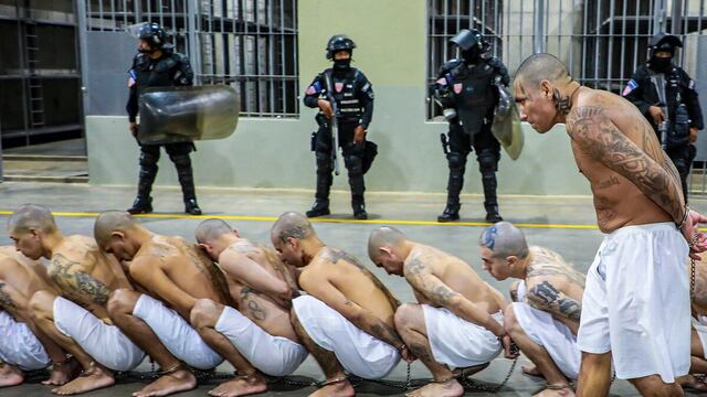 Pandilleros encarcelados en El Salvador