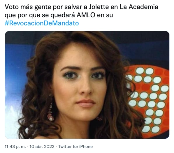 Meme de Jolette y la consulta ciudadana