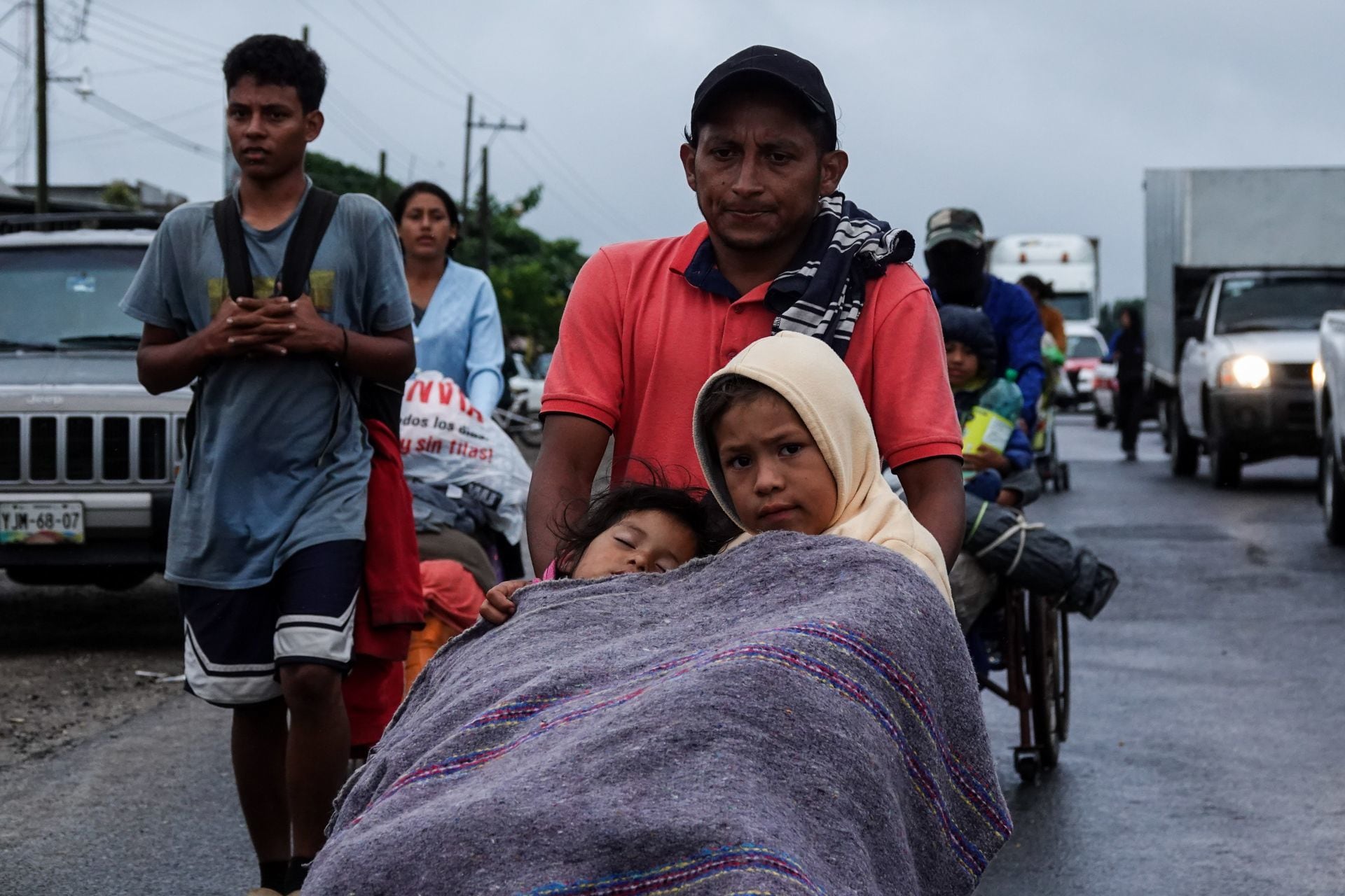 Caravana migrante en Veracruz