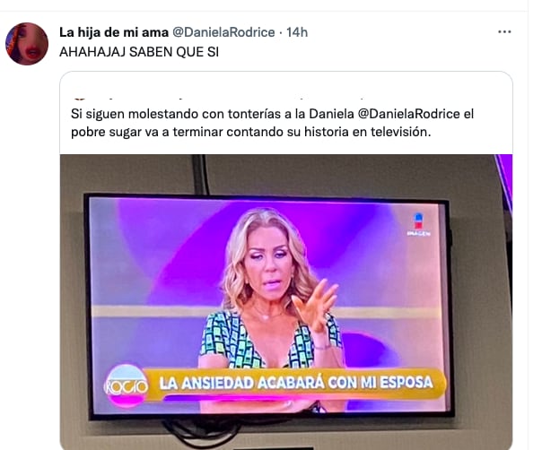 Daniela Rodrice; antelan cuadro de ansiedad.