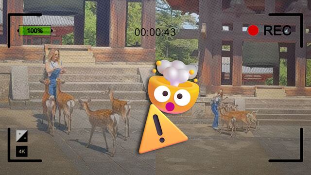 El incómodo video de Geraldine Bazán y unos ciervos mordiéndola en Japón