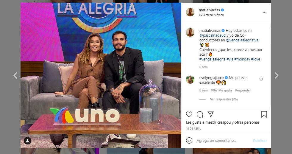 Mati Álvarez co-conductora 'Venga la Alegría'.