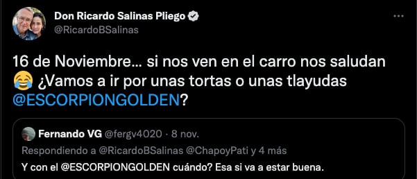 Ricardo Salinas Pliego acepta entrevista con El Escorpión Dorado
