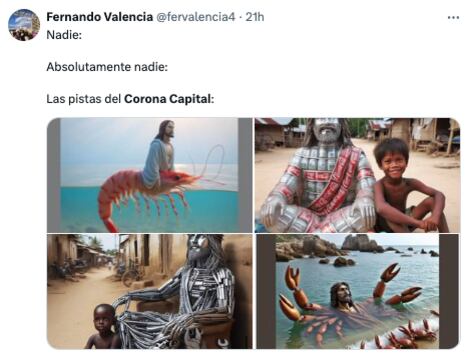 memes del cartel de Corona Capital 2024