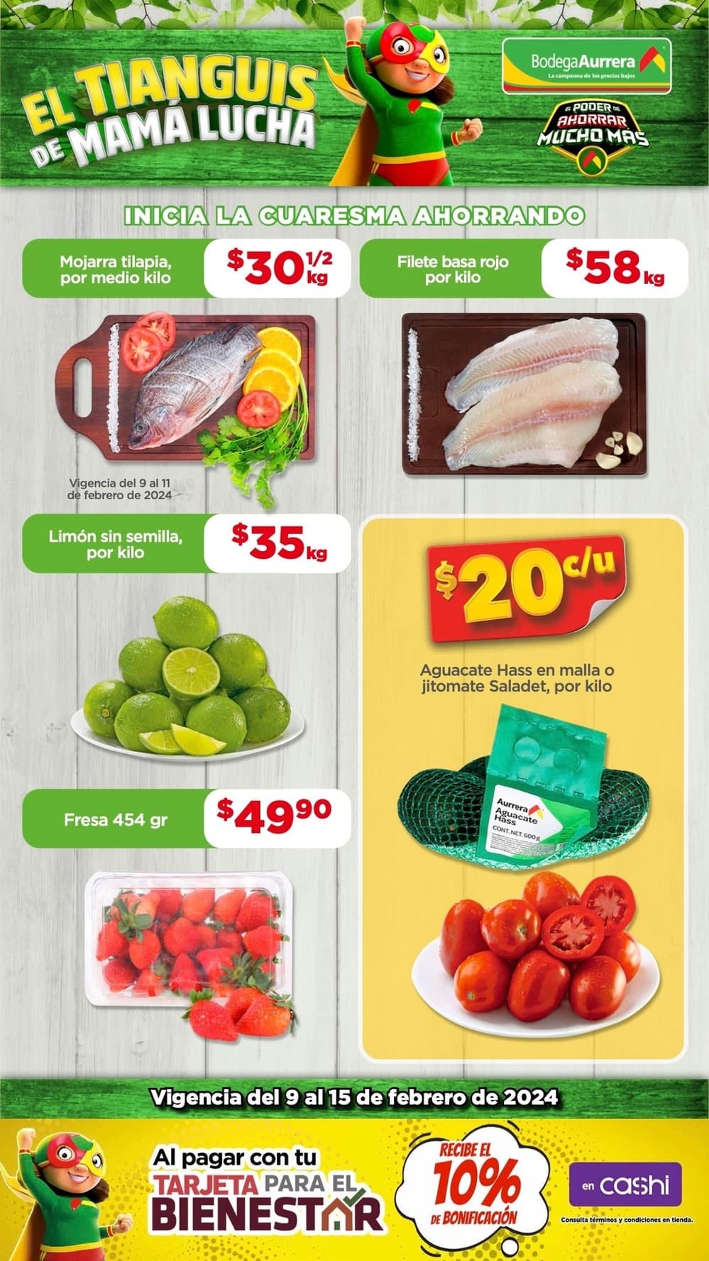 Bodega Aurrerá Tianguis de frutas y verduras 13 a 15 de febrero 2024: Estas son las mejores ofertas