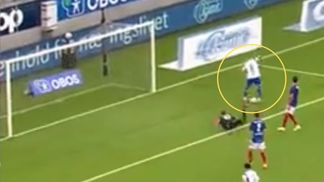 Veton Berisha protagonizó el oso del siglo durante un partido en el futbol de Noruega.