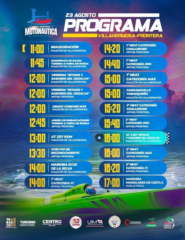 Gran Carrera Motonáutica “50 Leguas del Grijalva”