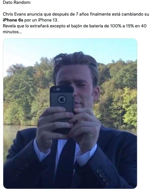 Memes de Chris Evans y su iPhone 6s