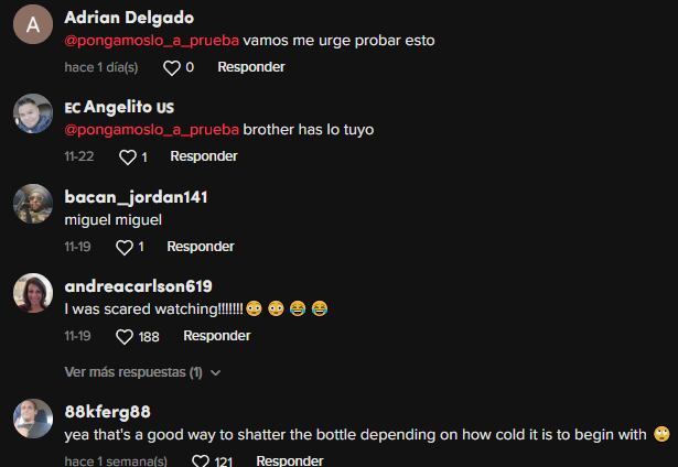 Reacciones a la mujer que destapa botella de vino con plancha de cabello