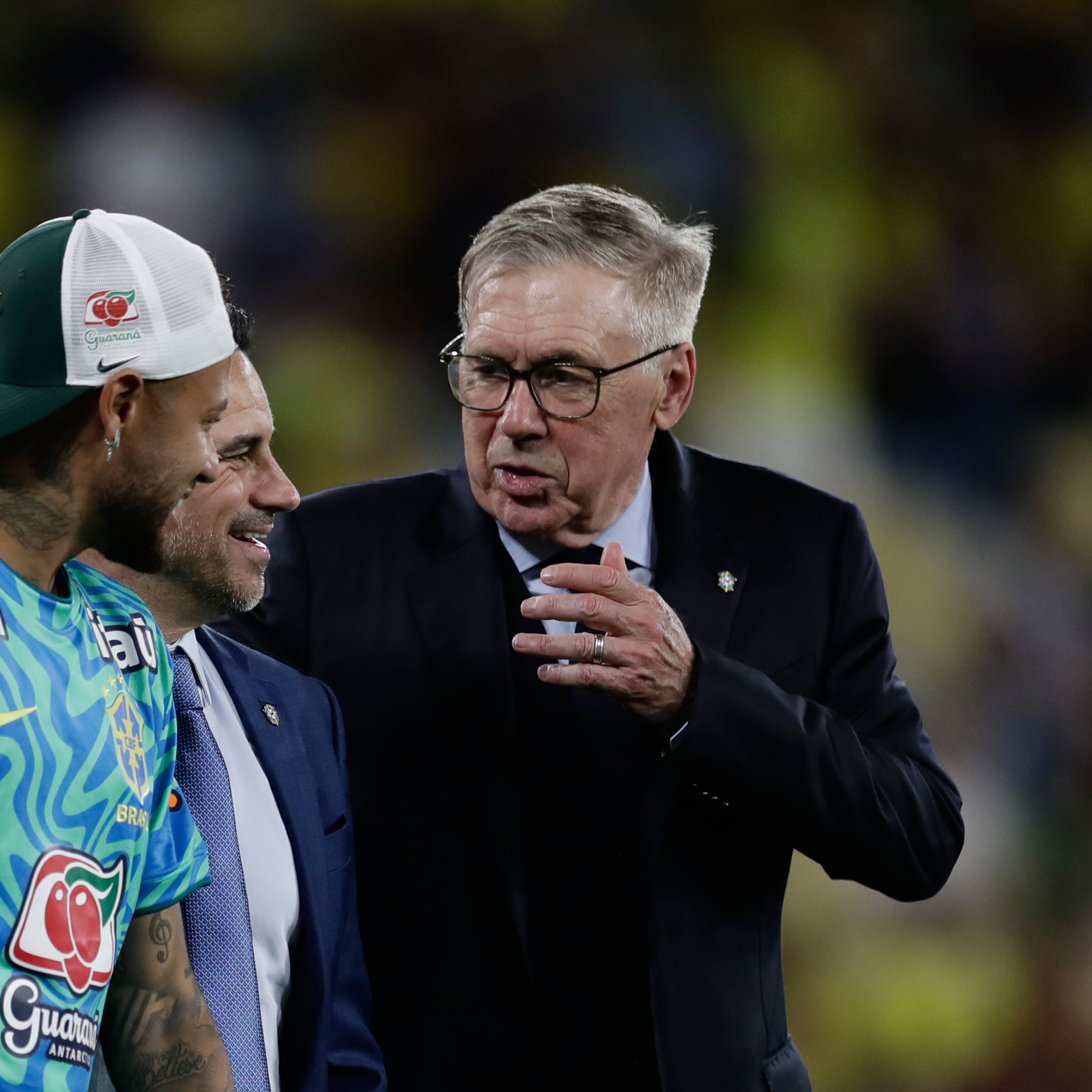 Ancelotti y Neymar, juntos en la previa del esperado debut con Brasil