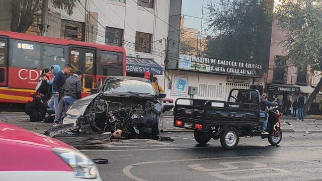 Accidente en avenida Cuauhtémoc