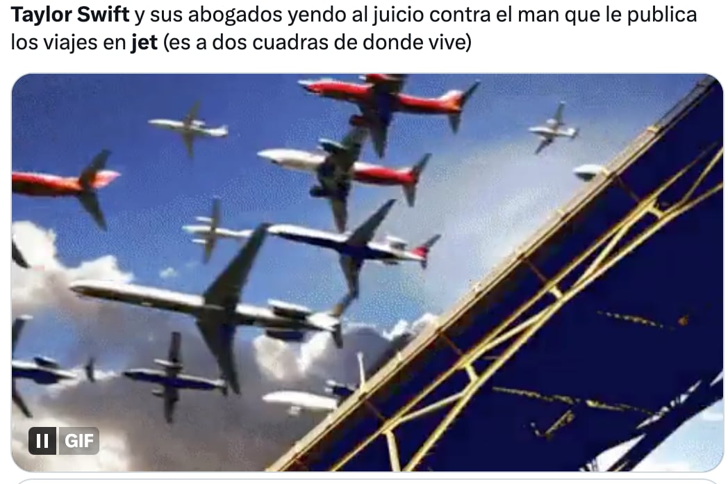 Memes de Taylor Swift por su jet privado