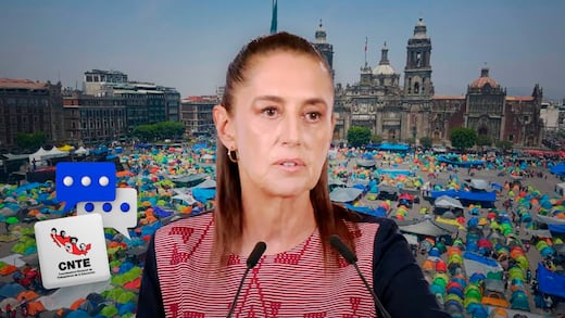 “Hay diálogo”, dice Sheinbaum ante protestas de la CNTE en el Zócalo de la CDMX