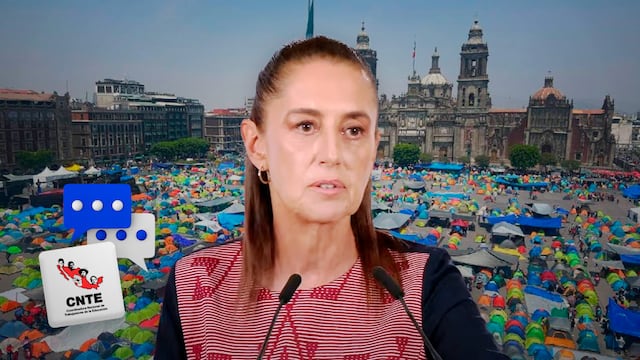 “Hay diálogo”, dice Sheinbaum ante protestas de la CNTE en el Zócalo de la CDMX