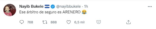 Nayib Bukele se burla de árbitro