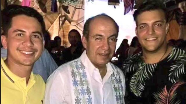 Felipe Calderón de noche en Campeche.