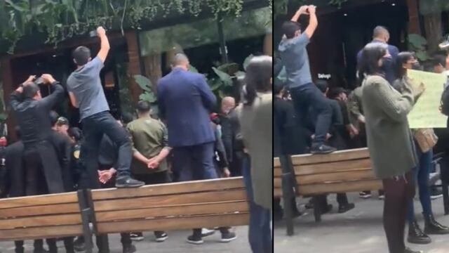 Manifestación en restaurante de Polanco