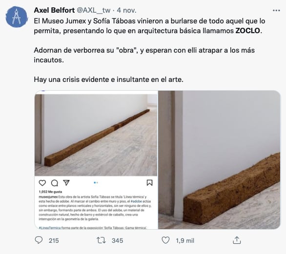 Comentario por obra exhibida en Museo Jumex