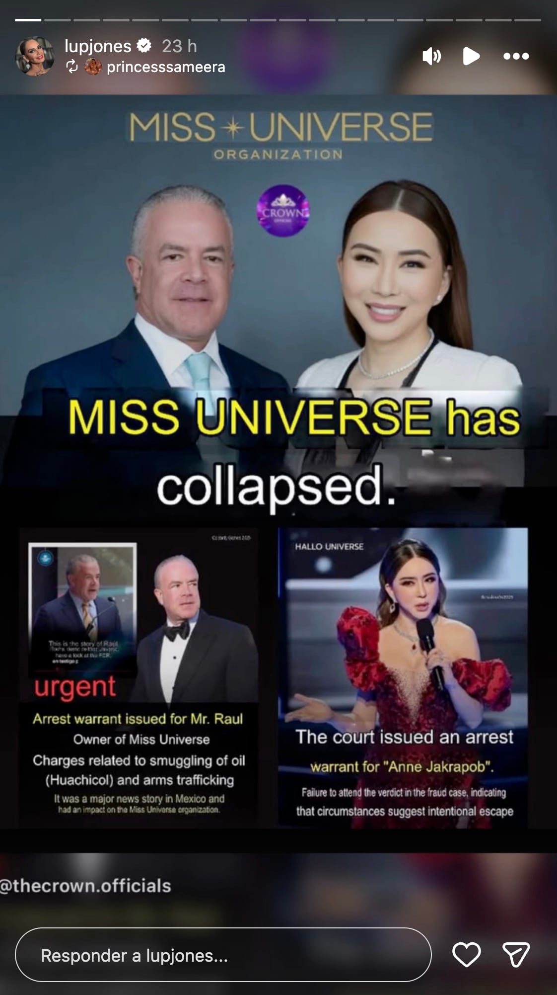 Lupita Jones responde al escándalo de Miss Universo y a la polémica con Raúl Rocha y Anne Jakrajutatip