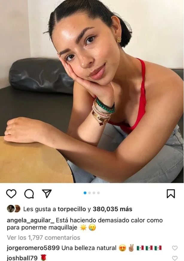 Ángela Aguilar y Josh Ball no ocultan su amor en redes sociales