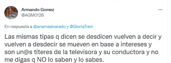 Esposo de Gloria Trevi se va contra Ana María Alvarado.
