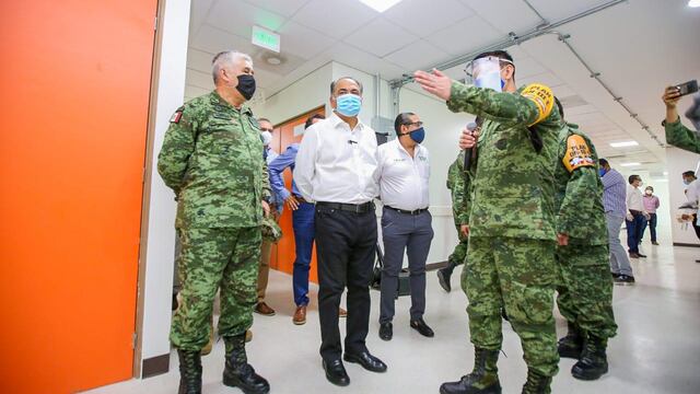 Héctor Astudillo en hospital Covid-19