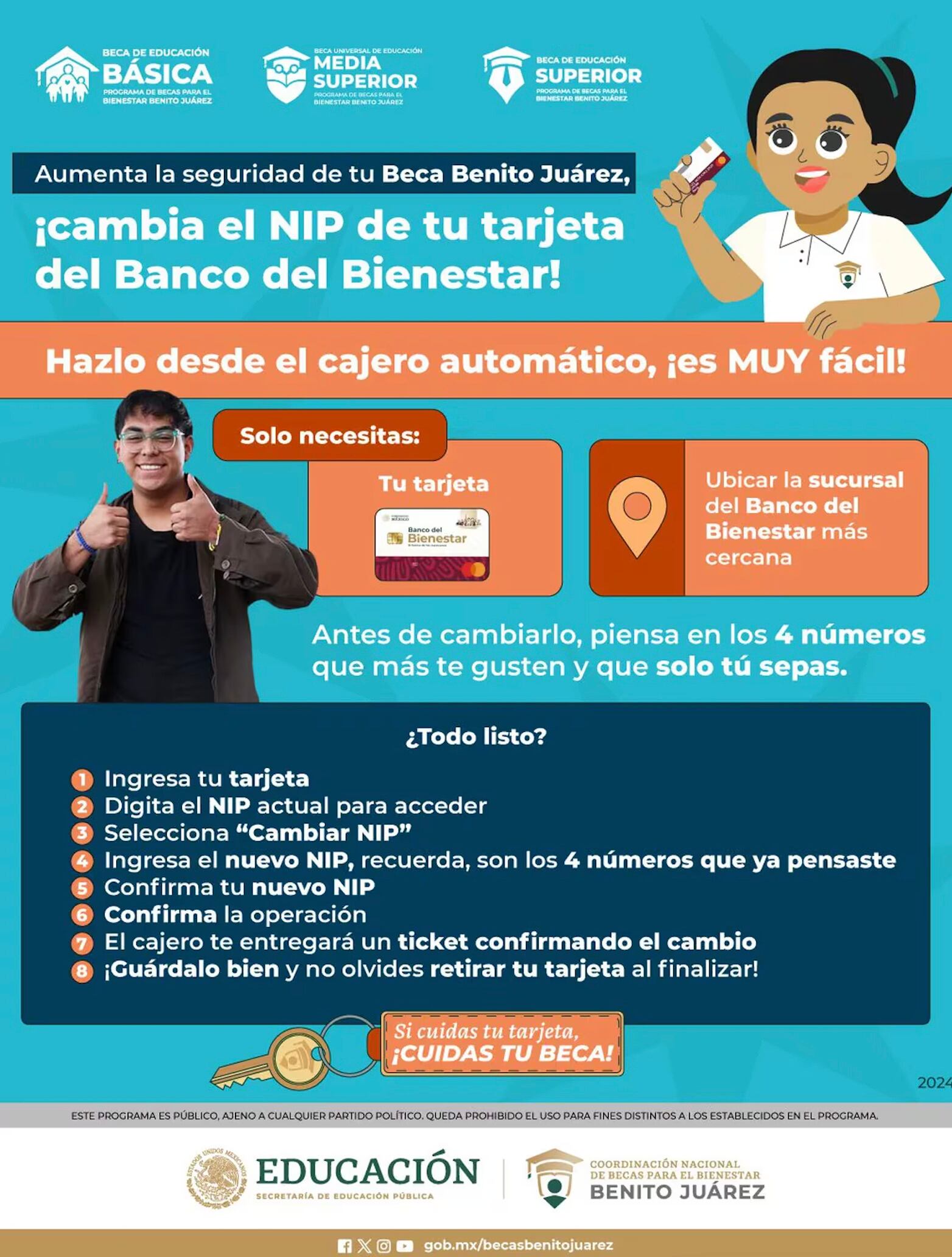 Becas Benito Juárez, cambio de nip