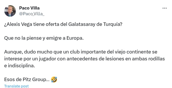 Alexis Vega y la propuesta del futbol turco