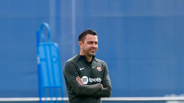 Xavi con el FC Barcelona.